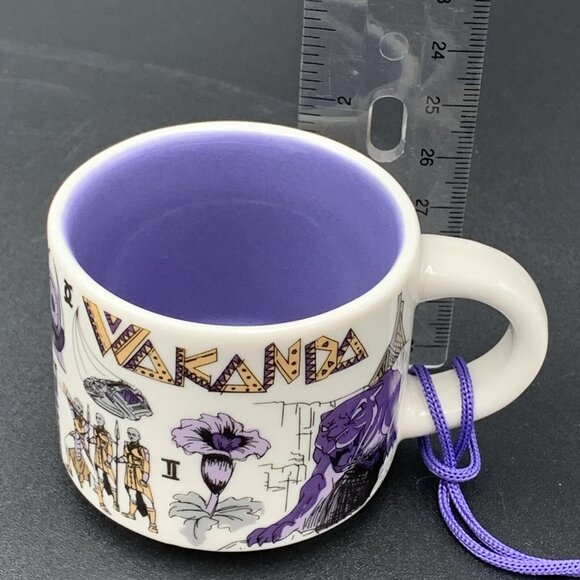 Disney Parks Starbucks Marvel Wakanda Forever Been There Series 2oz Mug Ornament - Picture 7 of 9